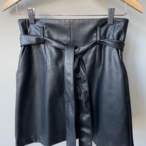 Banana Republic Faux Leather Black Mini Skirt - New with tags!